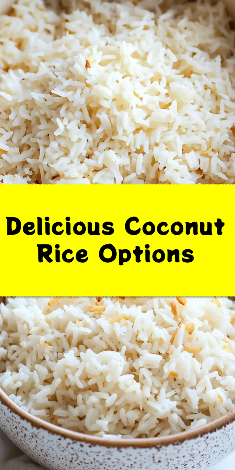 Finished Coconut Rice served from Instant Pot or stovetop