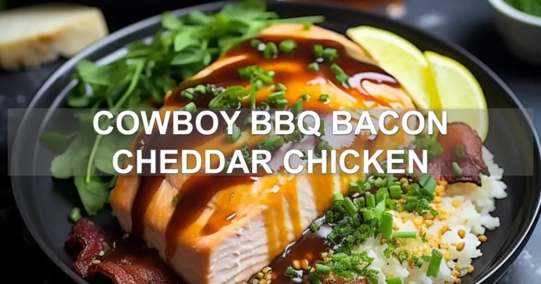 COWBOY BBQ BACON CHEDDAR CHICKEN centered hero view, clean and uncluttered