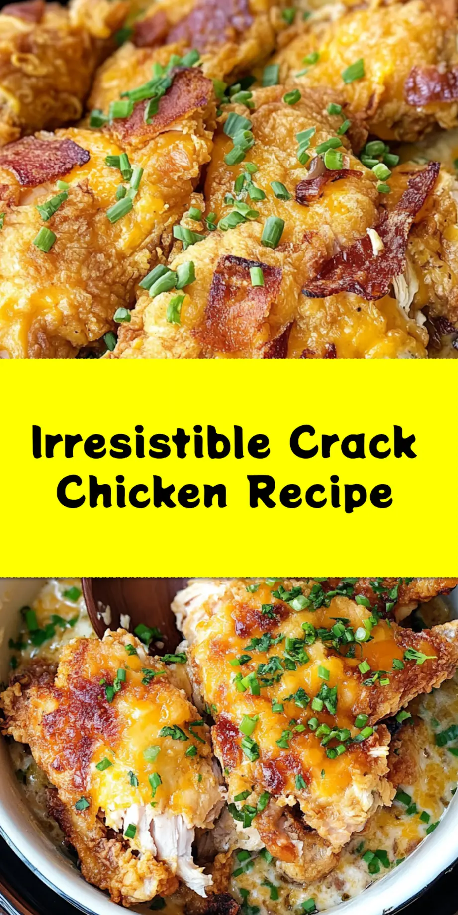 CRACK CHICKEN centered hero view, clean and uncluttered_pin