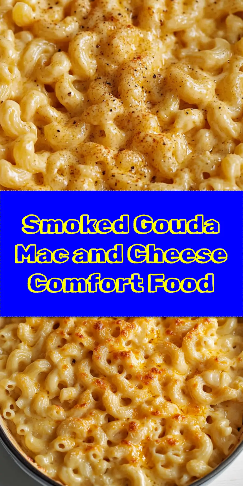 Creamy gouda mac and cheese plated elegantly with a smooth cheesy texture