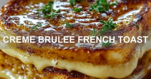 Irresistible Crème Brûlée French Toast: A Cozy Recipe CREME BRULEE FRENCH TOAST centered hero view, clean and uncluttered