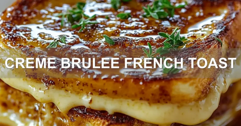 CREME BRULEE FRENCH TOAST centered hero view, clean and uncluttered