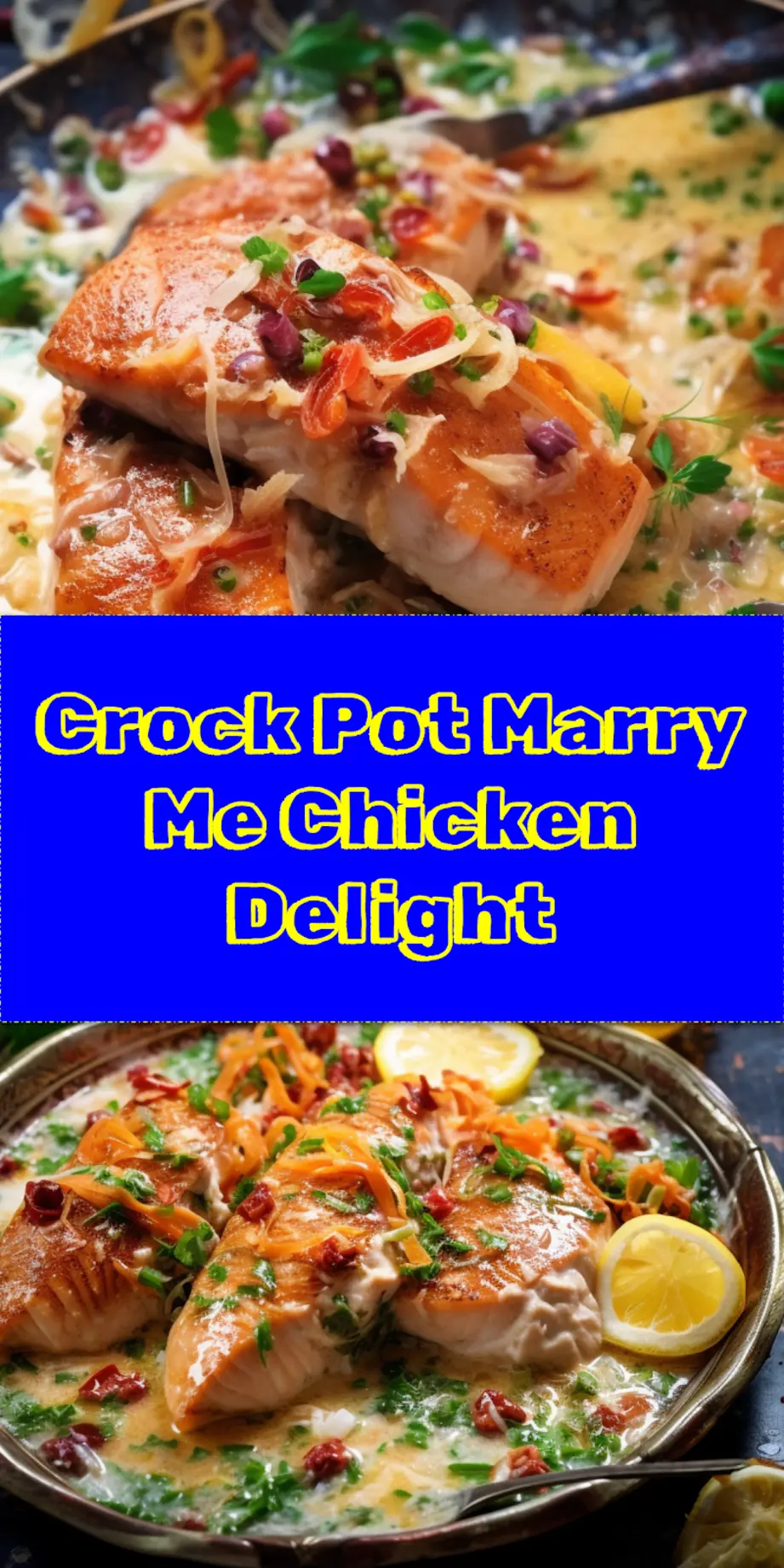 CROCK POT MARRY ME CHICKEN centered hero view, clean and uncluttered_pin