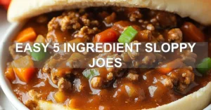 Unlock the Best Easy 5 Ingredient Sloppy Joes Secrets EASY 5 INGREDIENT SLOPPY JOES centered hero view, clean and uncluttered
