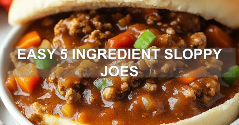 EASY 5 INGREDIENT SLOPPY JOES centered hero view, clean and uncluttered