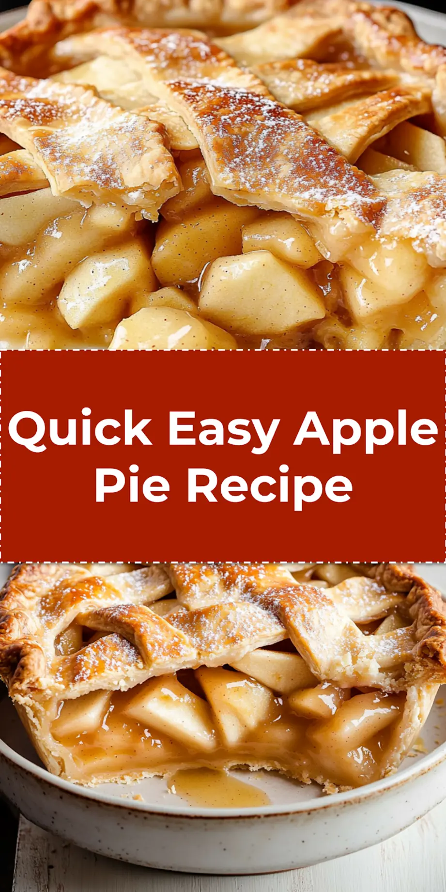 Discover Easy Apple Pie for a Comforting Feast 4 EASY APPLE PIE centered hero view, clean and uncluttered_pin