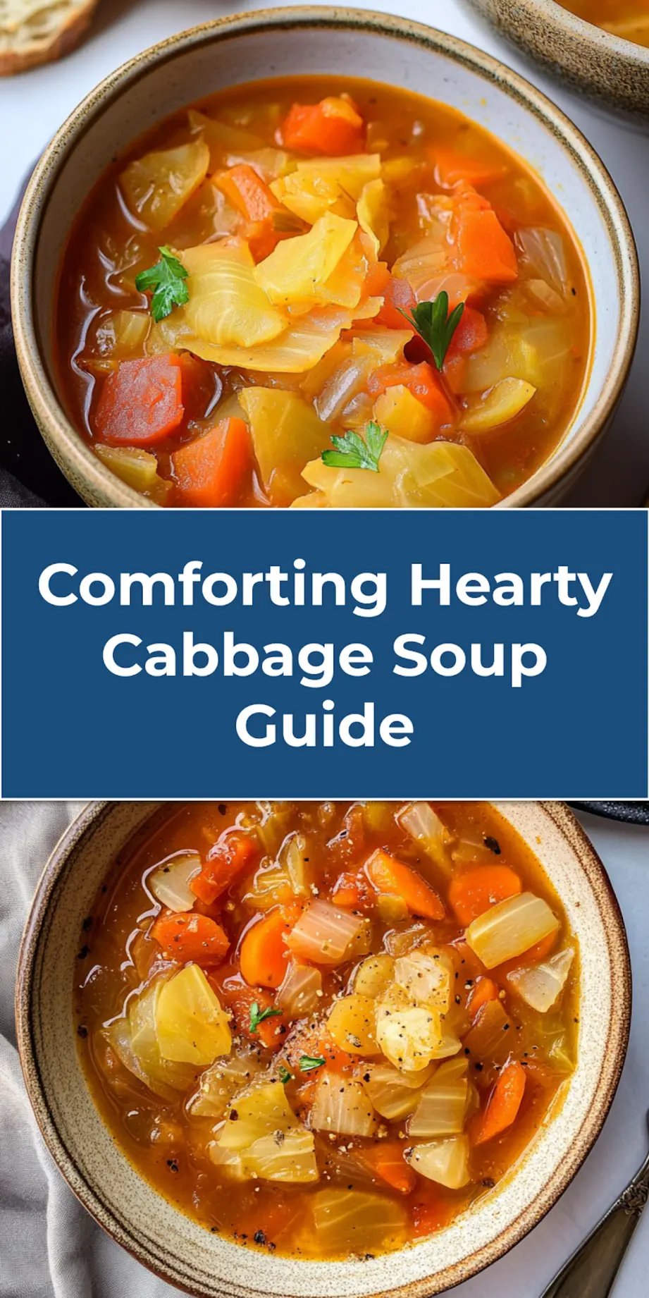 Hearty Cabbage Soup centered hero view, clean and uncluttered_pin