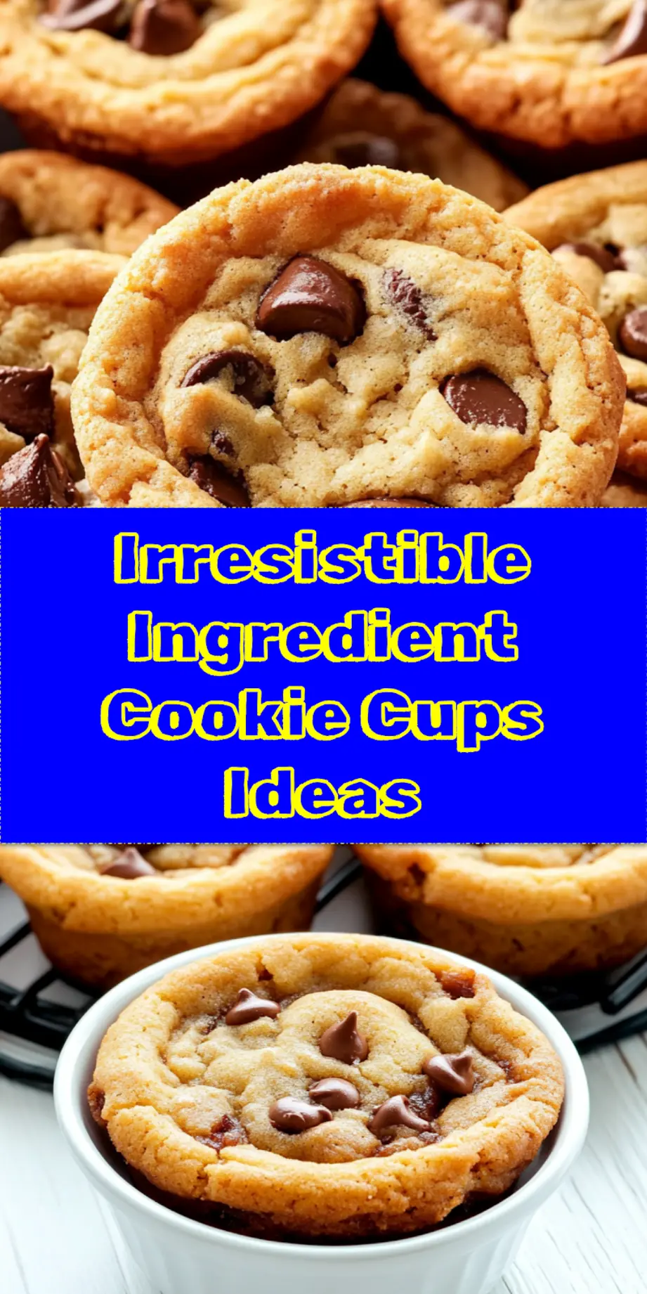 Ingredient cookie cups centered hero view, clean and uncluttered