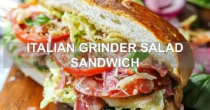 ITALIAN GRINDER SALAD SANDWICH centered hero view, clean and uncluttered