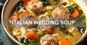 ITALIAN WEDDING SOUP centered hero view, clean and uncluttered