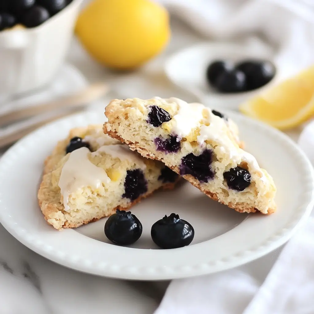 Ultimate Guide to Amazing Lemon Blueberry Scones 3 AMAZING LEMON BLUEBERRY SCONES centered hero view, clean and uncluttered