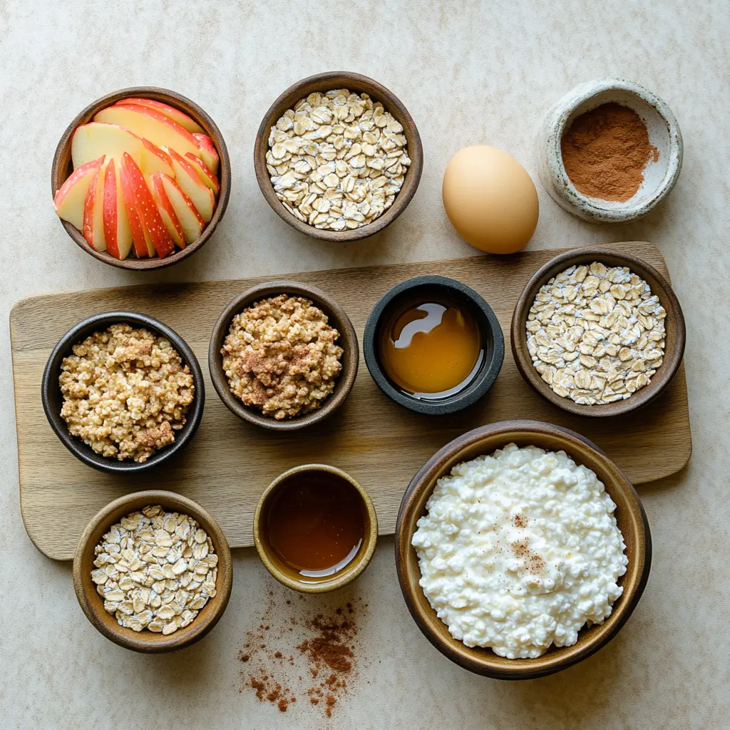 CINNAMON APPLE COTTAGE CHEESE BITES centered hero view, clean and uncluttered