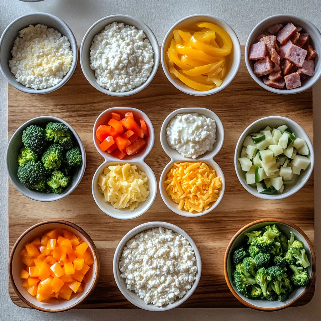 COTTAGE CHEESE EGG BITES centered hero view, clean and uncluttered