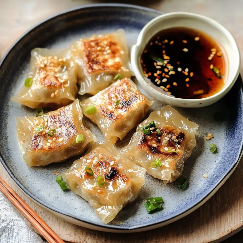 CRISPY RICE PAPER DUMPLINGS centered hero view, clean and uncluttered
