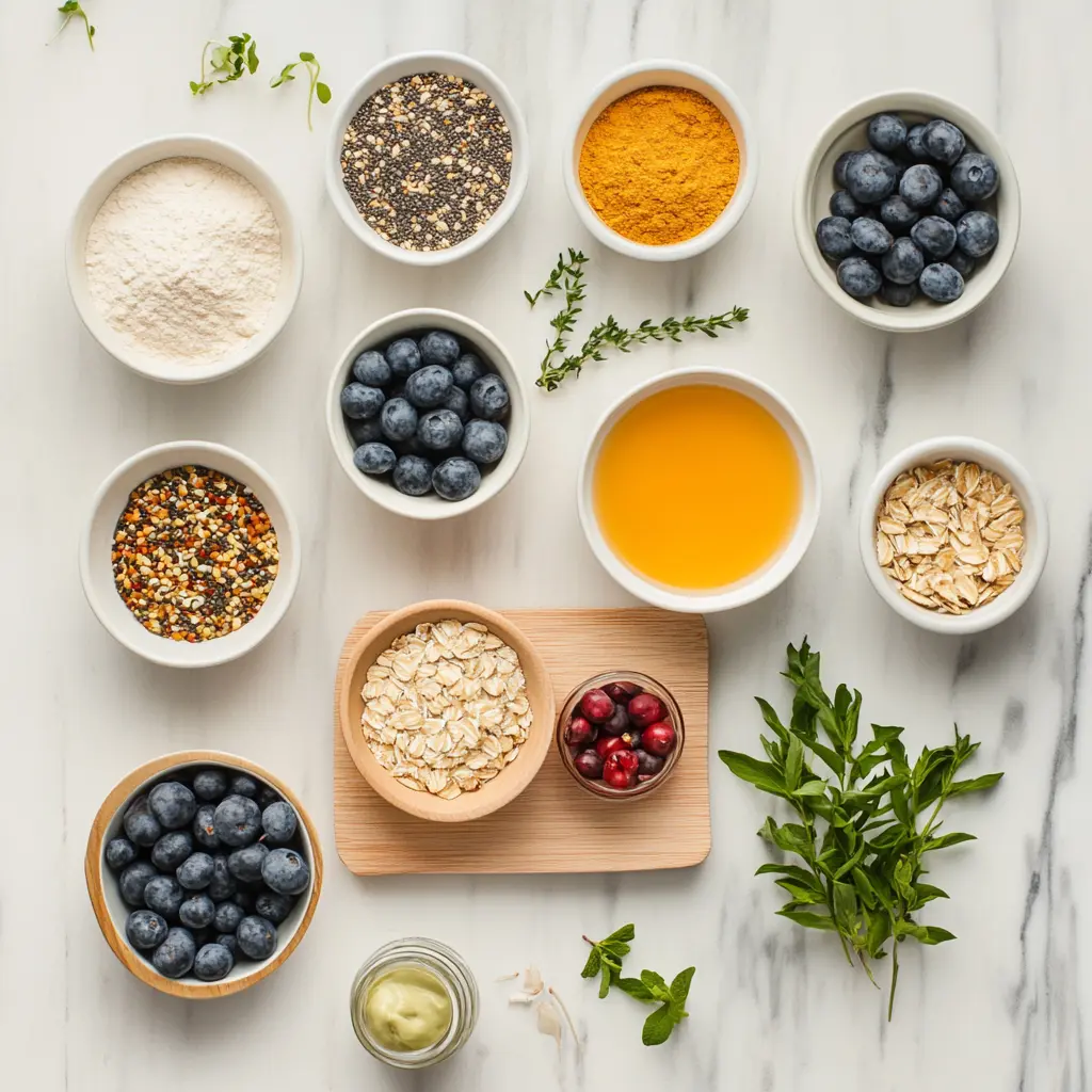 HEALTHY FAST BREAKFAST centered hero view, clean and uncluttered