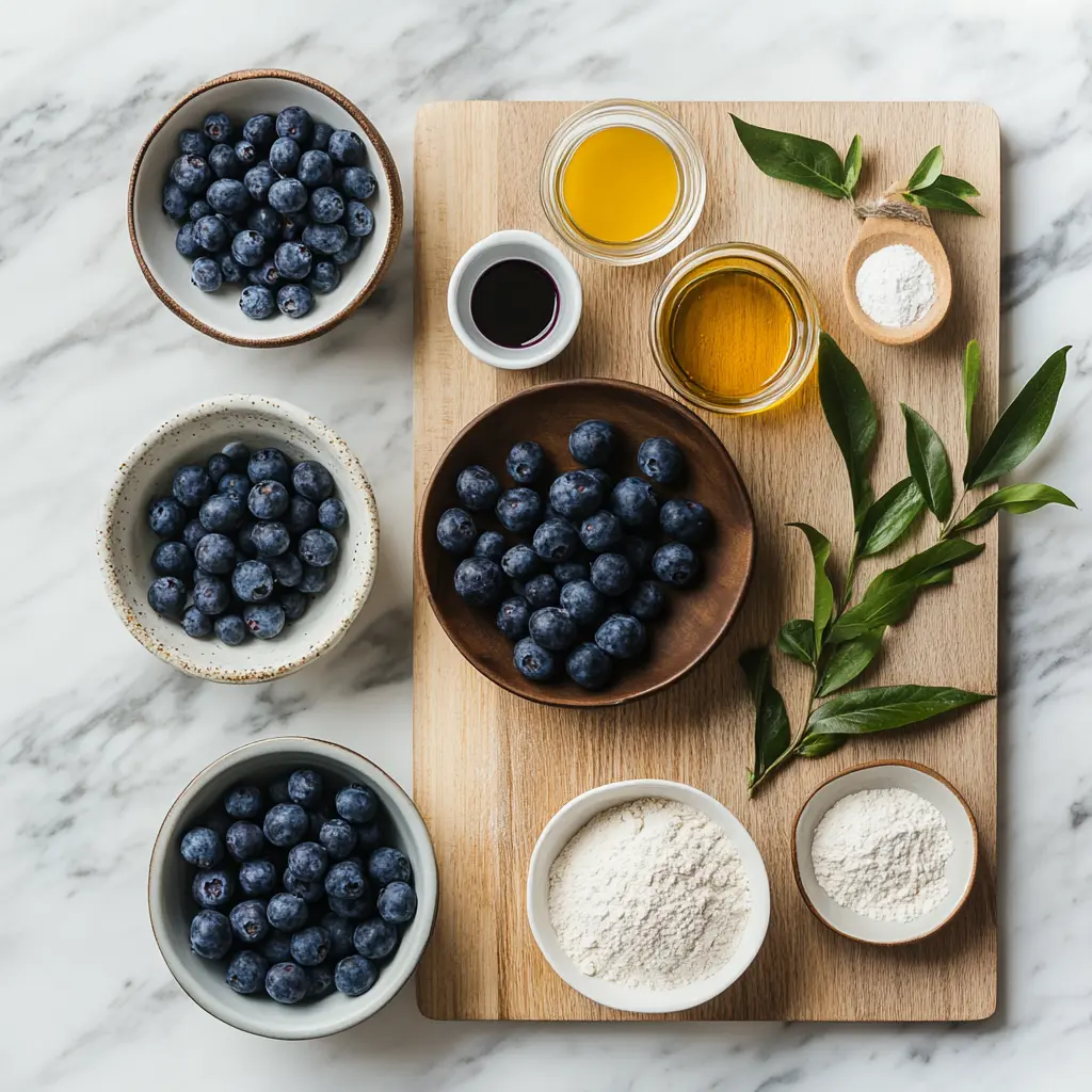 Irresistible Homemade Blueberry Protein Muffins Recipe 3 Ingredients for Homemade Blueberry Protein Muffins laid out on a clean surface
