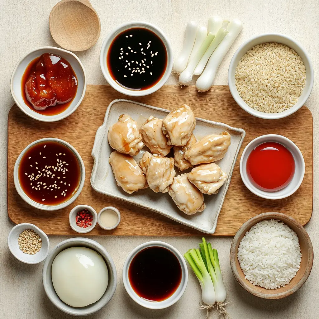 HONEY GARLIC SLOW COOKER CHICKEN THIGHS centered hero view, clean and uncluttered