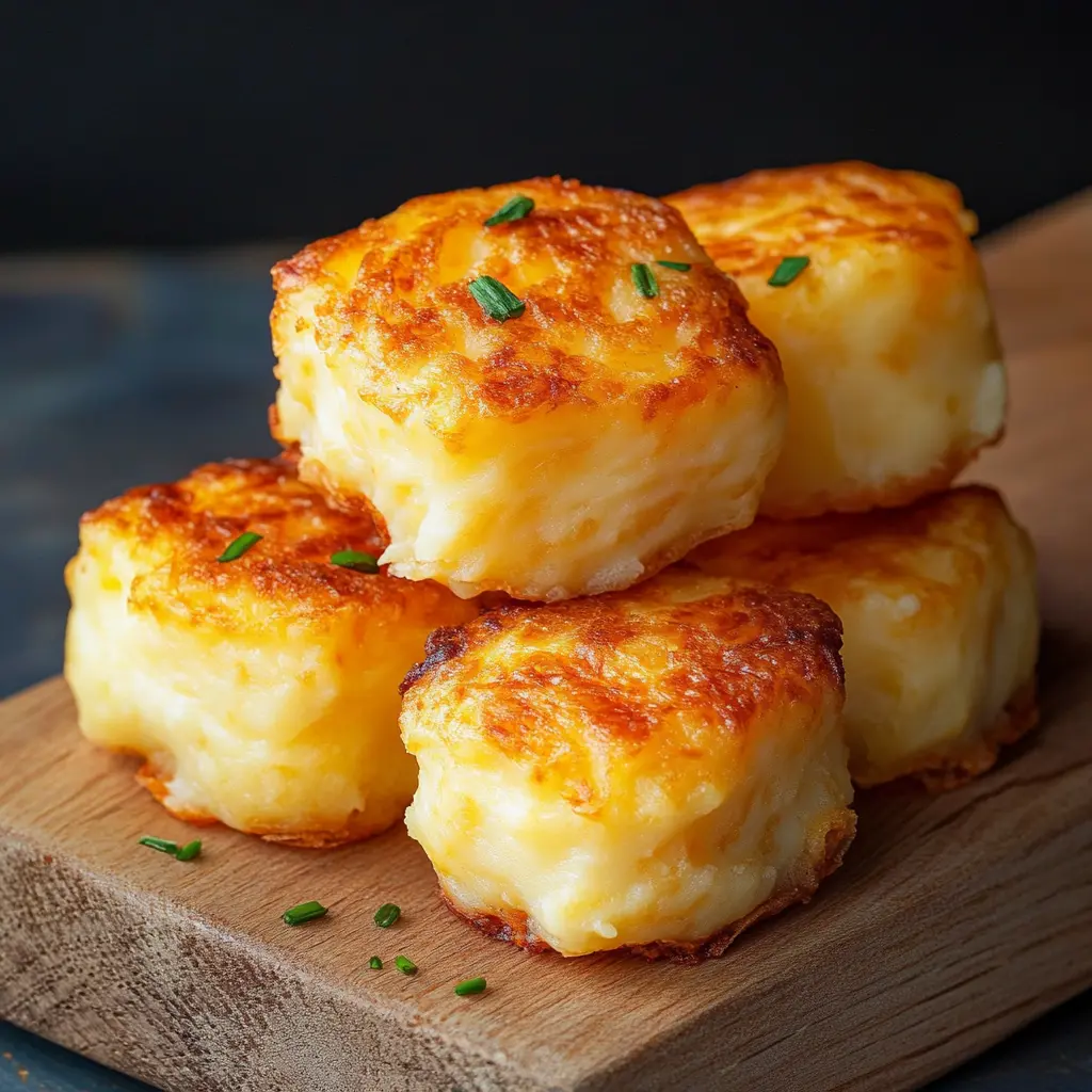 LEFTOVER MASHED POTATO CHEESE PUFFS centered hero view, clean and uncluttered
