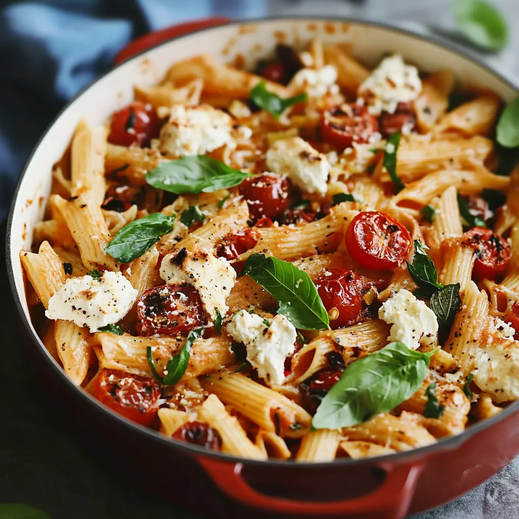 Perfect Original Baked Feta Pasta Recipe Worth Trying 3 Original Baked Feta Pasta Recipe centered hero view, clean and uncluttered