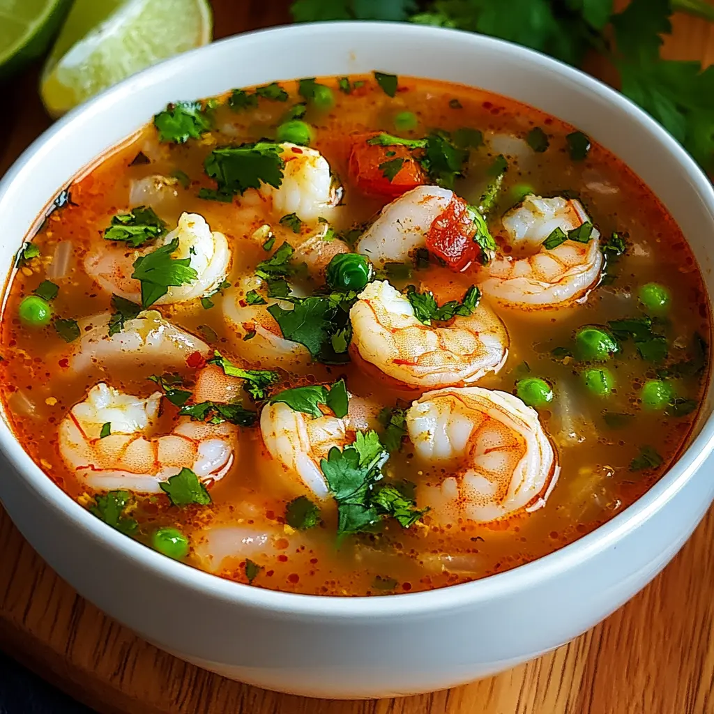Discover Quick and Spicy Shrimp Soup: Exciting Recipes 3 QUICK AND SPICY SHRIMP SOUP centered hero view, clean and uncluttered