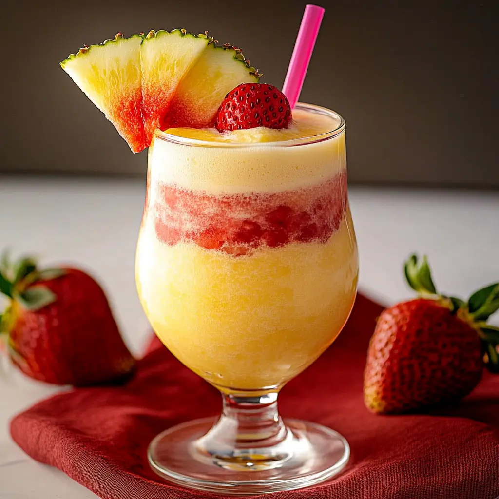 Discover the Best Strawberry Pina Colada Secrets 3 STRAWBERRY PINA COLADA centered hero view, clean and uncluttered