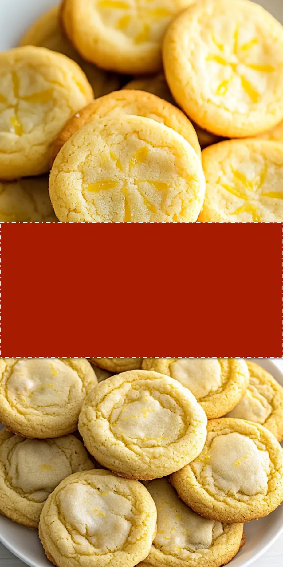 Freshly baked lemon cookies on a rustic wooden surface