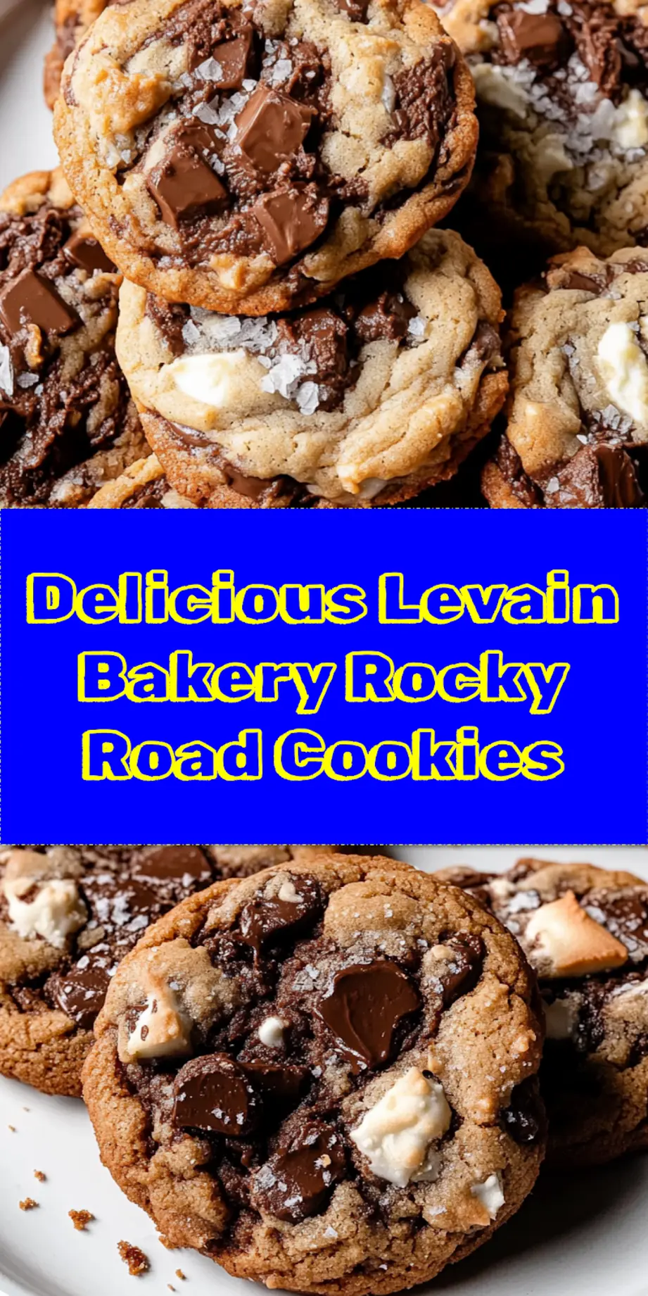 Amazing Levain Bakery Rocky Road Cookies You Need to Try 4 LEVAIN BAKERY ROCKY ROAD COOKIES centered hero view, clean and uncluttered_pin