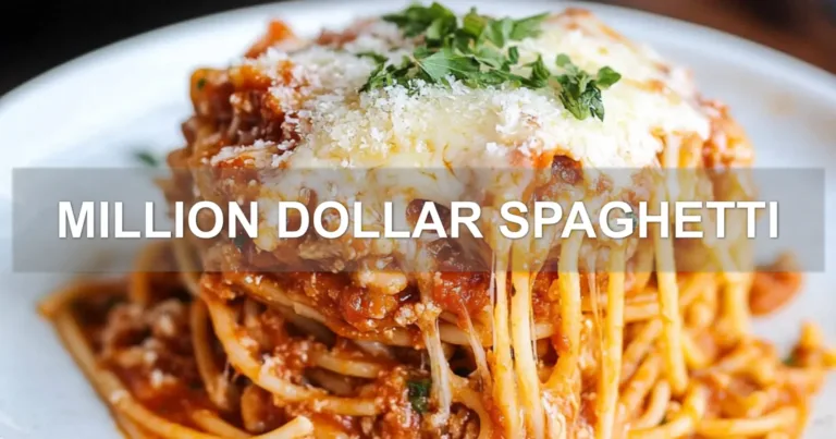 MILLION DOLLAR SPAGHETTI centered hero view, clean and uncluttered