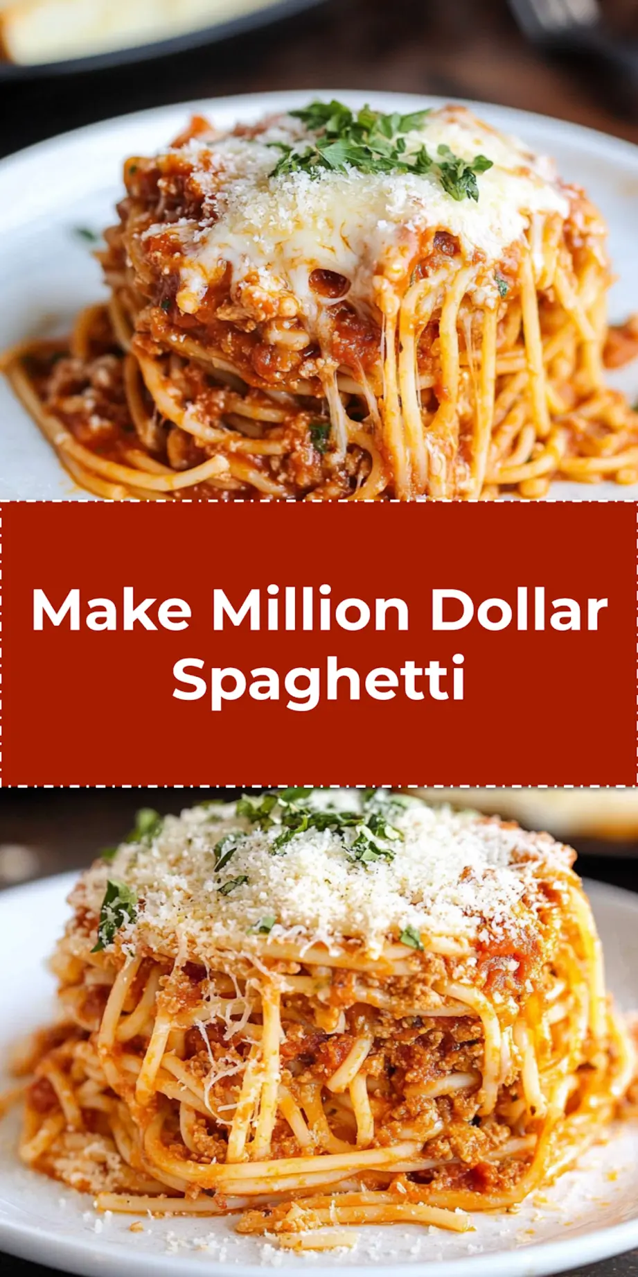 MILLION DOLLAR SPAGHETTI centered hero view, clean and uncluttered_pin
