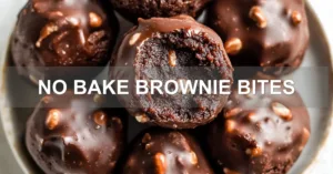 5 Secrets to Perfect No Bake Brownie Bites NO BAKE BROWNIE BITES centered hero view, clean and uncluttered