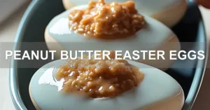 PEANUT BUTTER EASTER EGGS centered hero view, clean and uncluttered