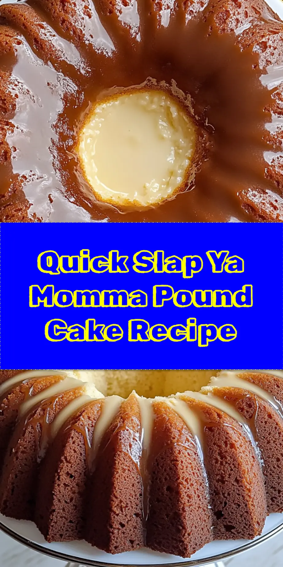 Finished Slap Ya Momma Pound Cake Recipe on a wire rack, clean and uncluttered_pin