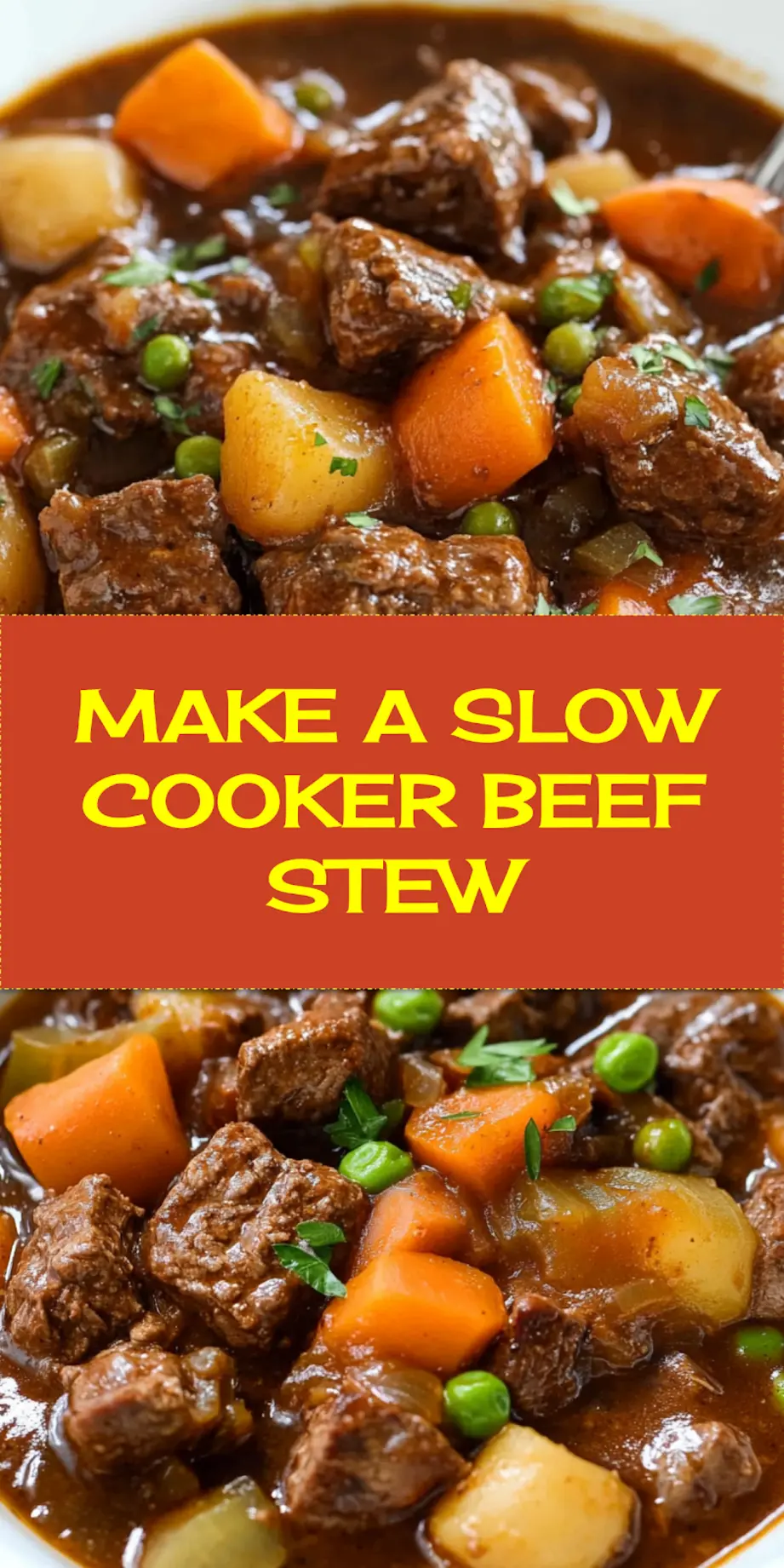 SLOW COOKER BEEF STEW centered hero view, clean and uncluttered_pin