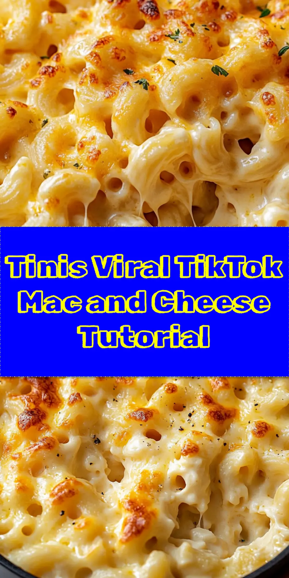 Finished Tinis Viral TikTok Mac and Cheese served hot on a plate