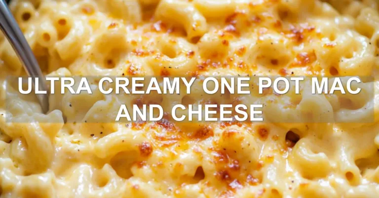 ULTRA CREAMY ONE POT MAC AND CHEESE centered hero view, clean and uncluttered