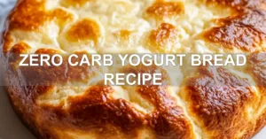 Discover Quick Zero Carb Yogurt Bread: Amazing Recipe ZERO CARB YOGURT BREAD RECIPE centered hero view, clean and uncluttered