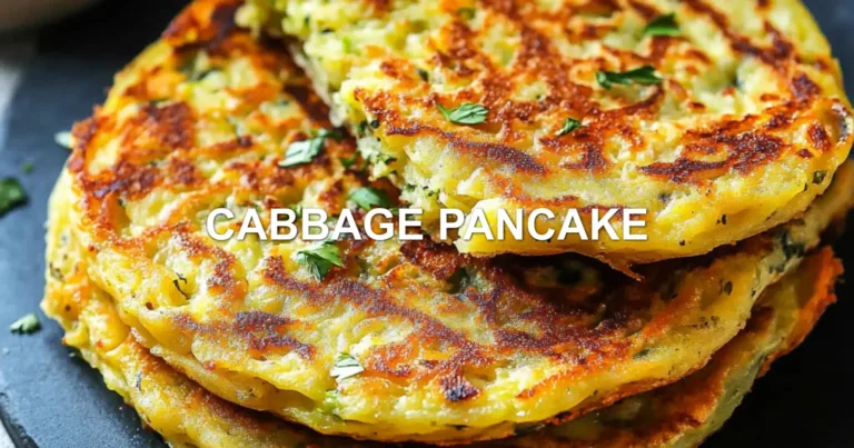 CABBAGE PANCAKE centered hero view, clean and uncluttered