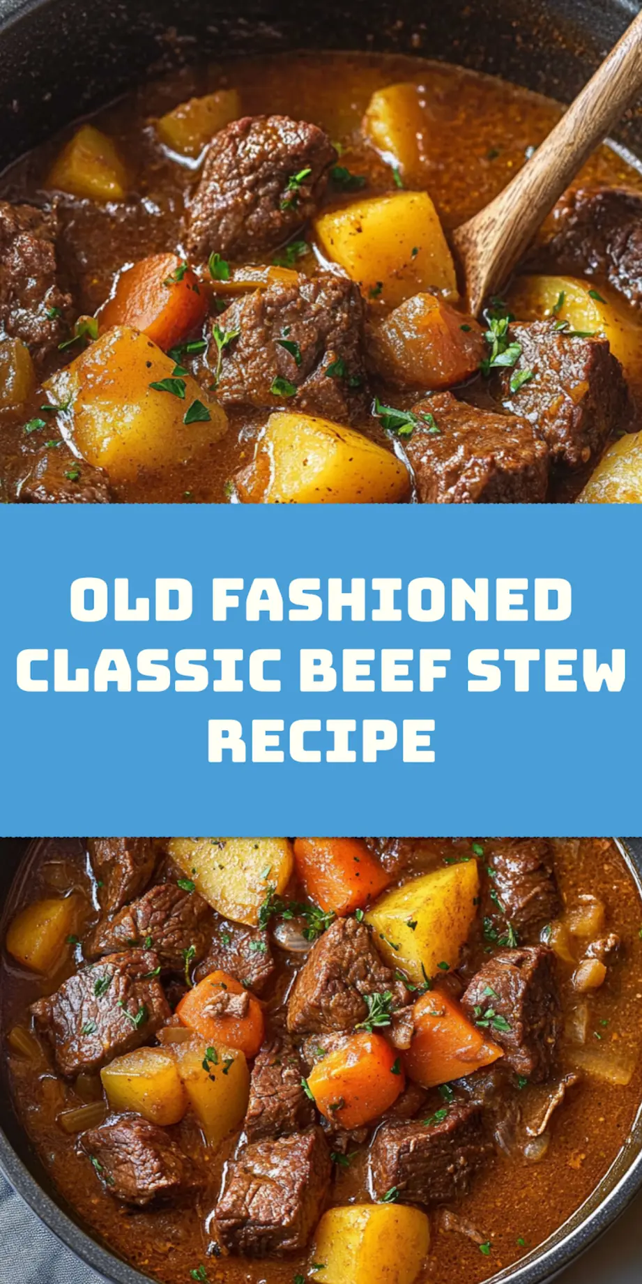 Perfect Classic Beef Stew Recipe for Hearty Comfort 4 Classic Beef Stew Recipe centered hero view, clean and uncluttered pin