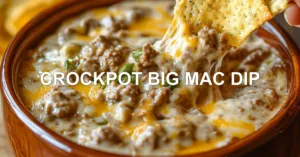 CROCKPOT BIG MAC DIP centered hero view, clean and uncluttered