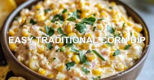 EASY TRADITIONAL CORN DIP centered hero view, clean and uncluttered