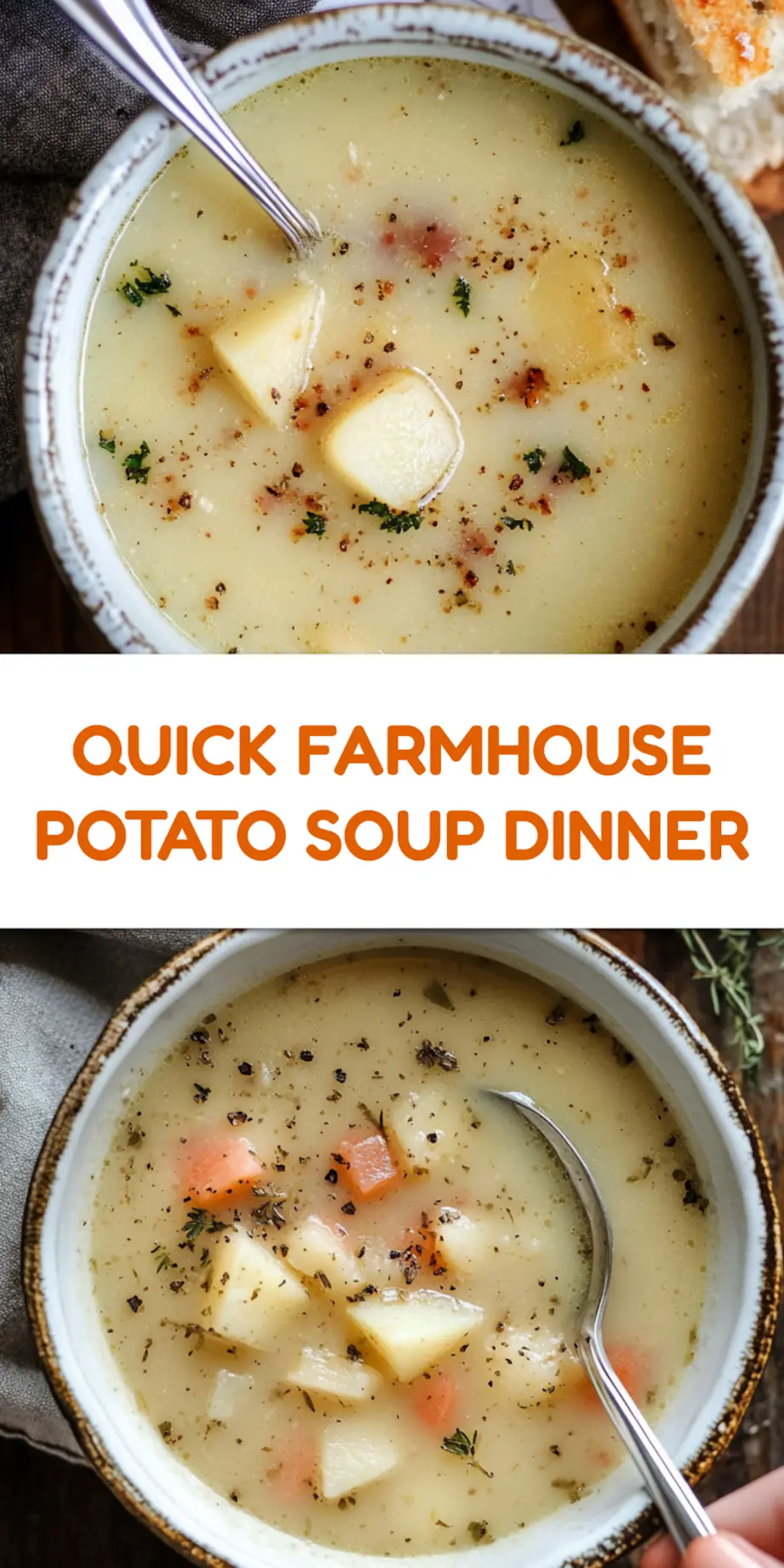 FARMHOUSE POTATO SOUP centered hero view, clean and uncluttered_pin