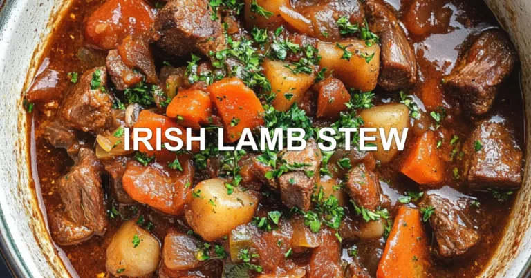 IRISH LAMB STEW centered hero view, clean and uncluttered