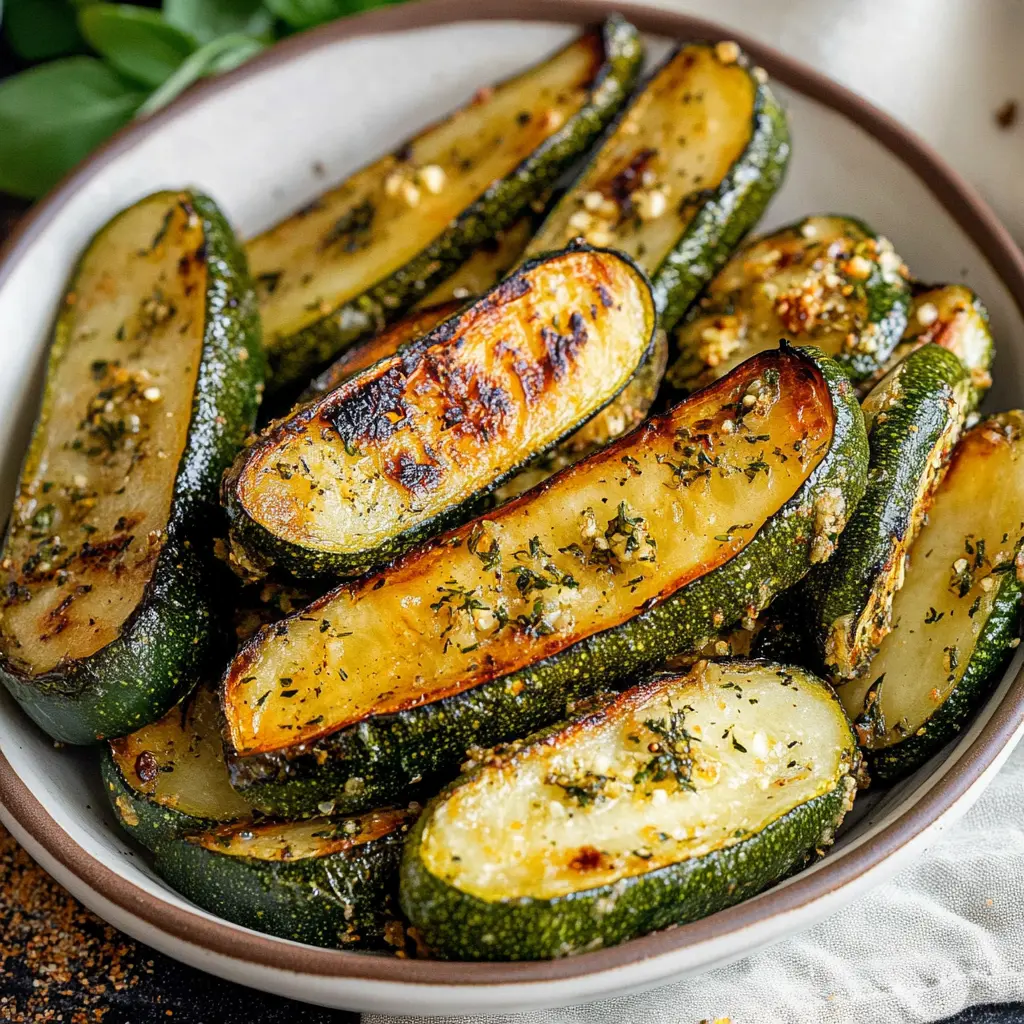 Ultimate 20 Minute Roasted Zucchini Side Dish 3 20 MINUTE ROASTED ZUCCHINI centered hero view, clean and uncluttered