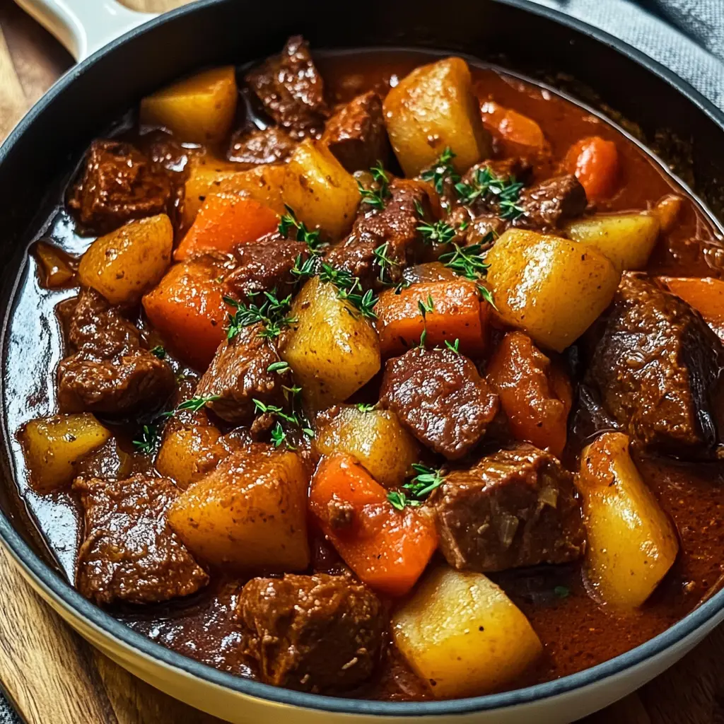 BEST EVER BEEF STEW centered hero view, clean and uncluttered