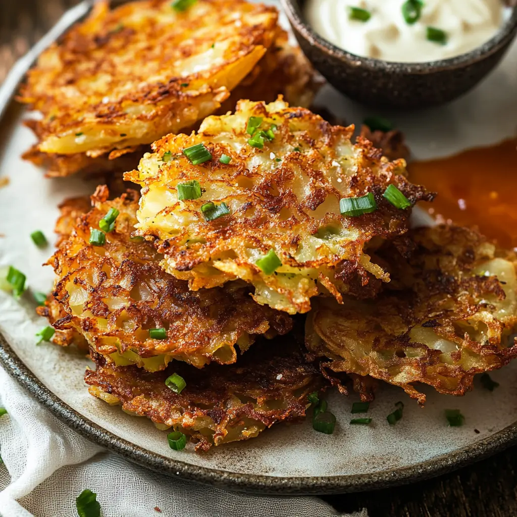 Crispy Cabbage Fritters centered hero view, clean and uncluttered
