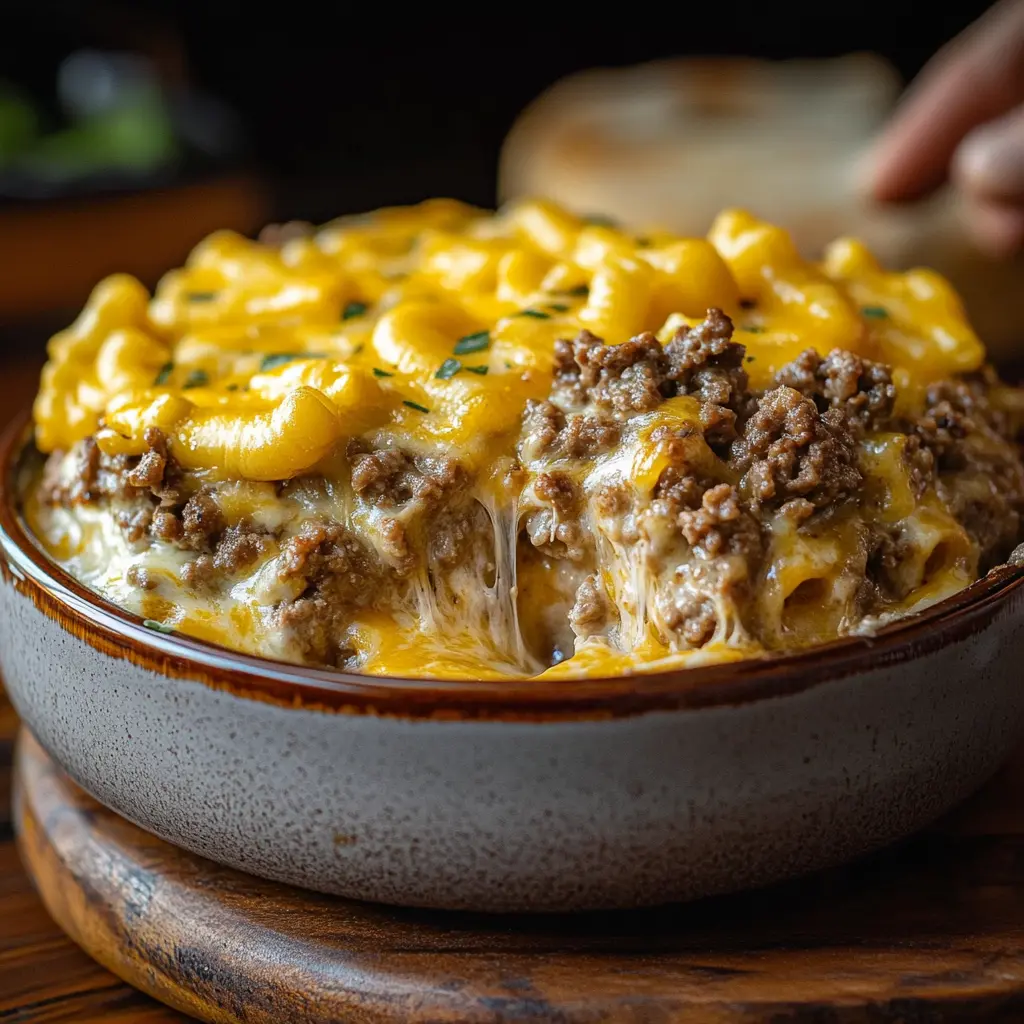 Ultimate Crockpot Big Mac Dip - Easy and Tantalizing 3 CROCKPOT BIG MAC DIP centered hero view, clean and uncluttered