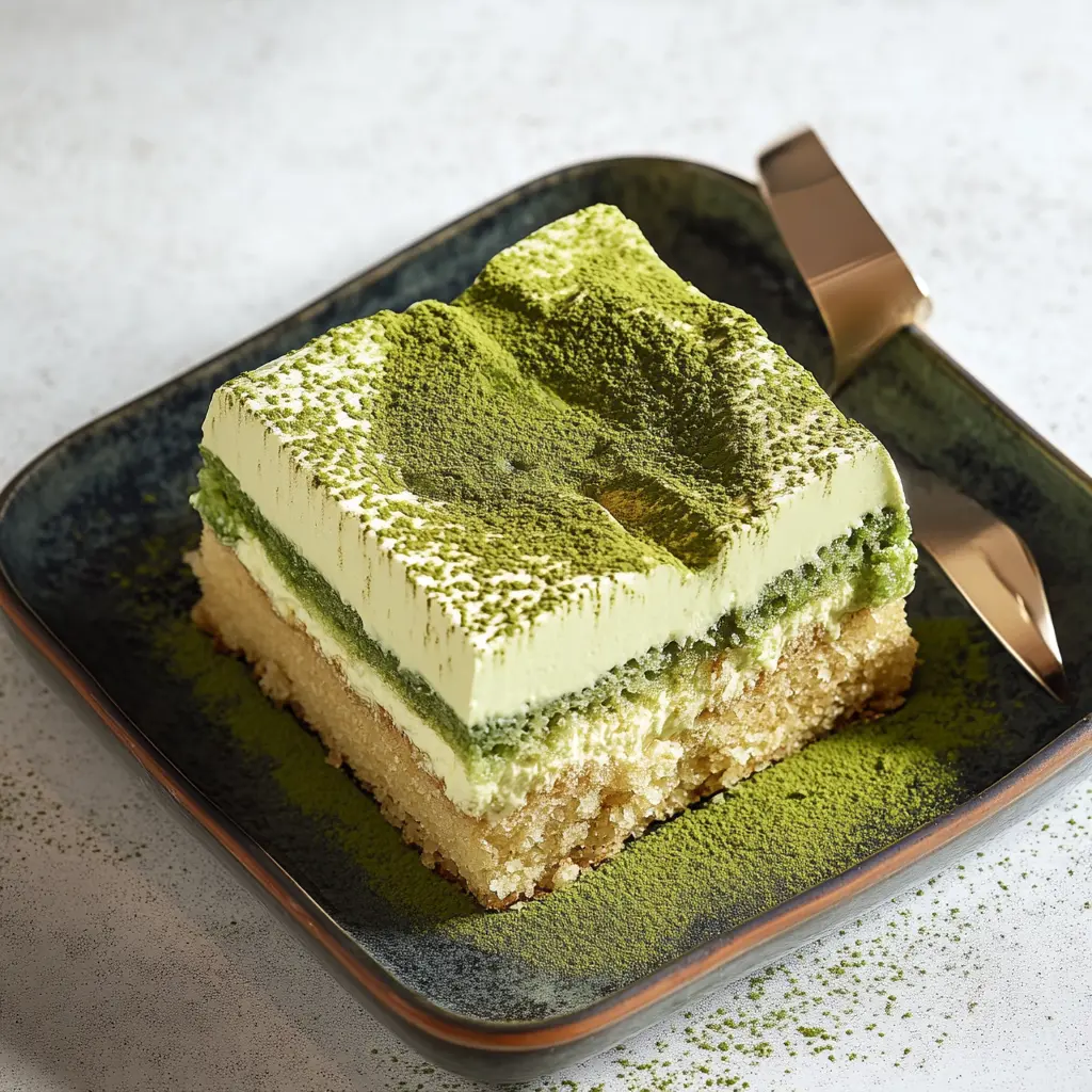 Discover Matcha Tiramisu: Easy and Irresistibly Tasty 3 MATCHA TIRAMISU centered hero view, clean and uncluttered