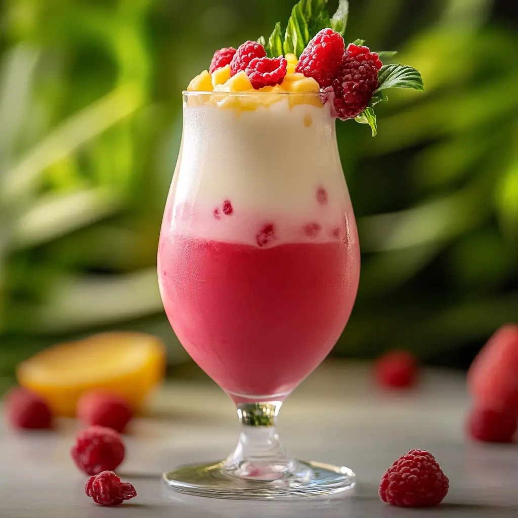 RASPBERRY COLADA TWIST centered hero view, clean and uncluttered