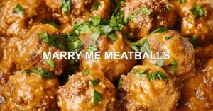 Marry Me Meatballs Recipe Easy Irresistible Dinner MARRY ME MEATBALLS centered hero view, clean and uncluttered