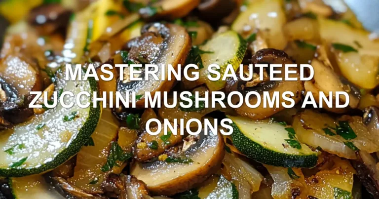 MASTERING SAUTEED ZUCCHINI MUSHROOMS AND ONIONS centered hero view, clean and uncluttered